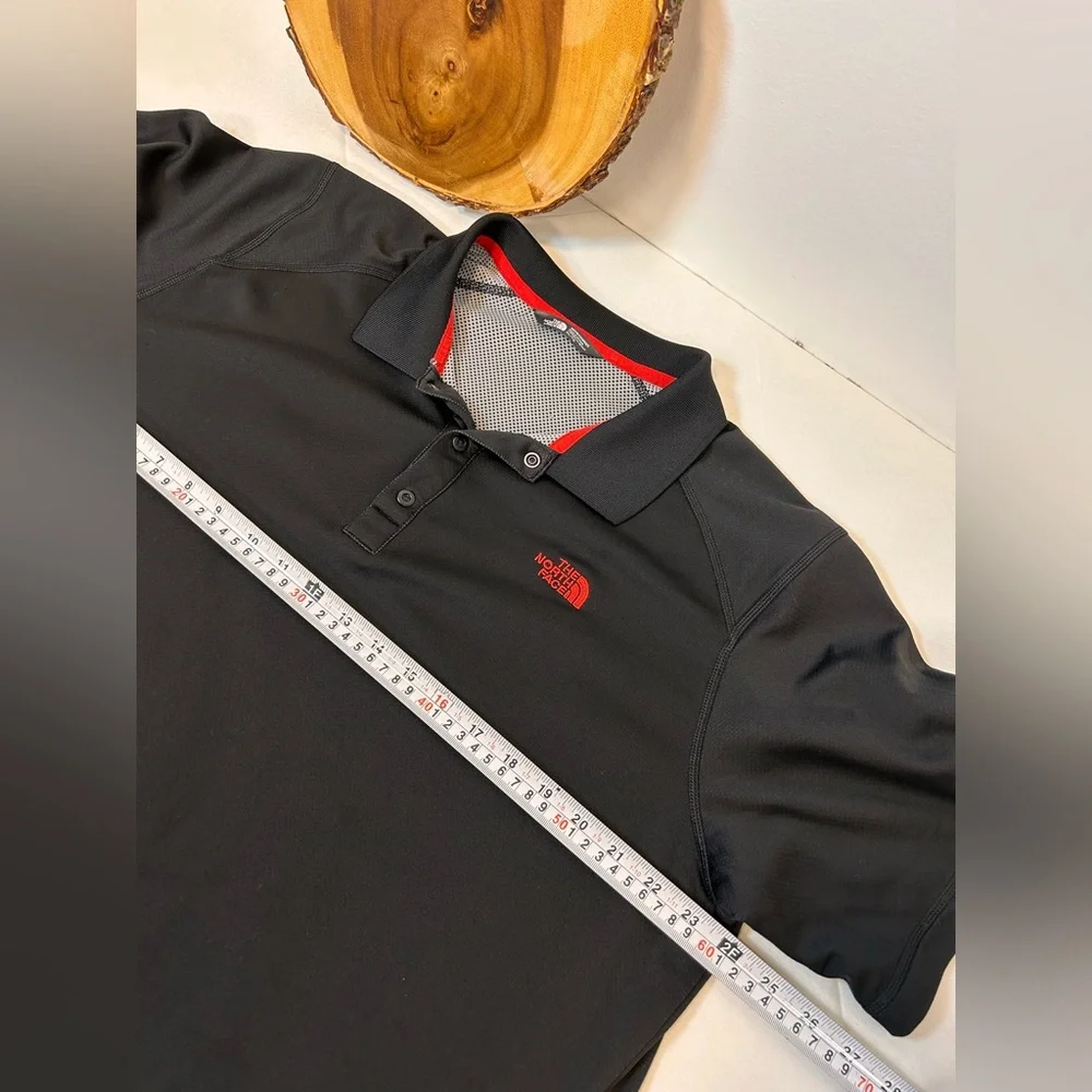 The North Face‎ Horizon Men's Black Polo Shirt with Red Logo Size XL